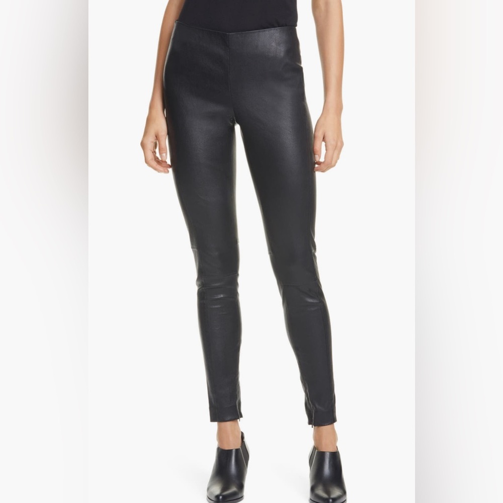 Polo by Ralph Lauren Women's Black 
Leather Leggings Sleek Black Leggings